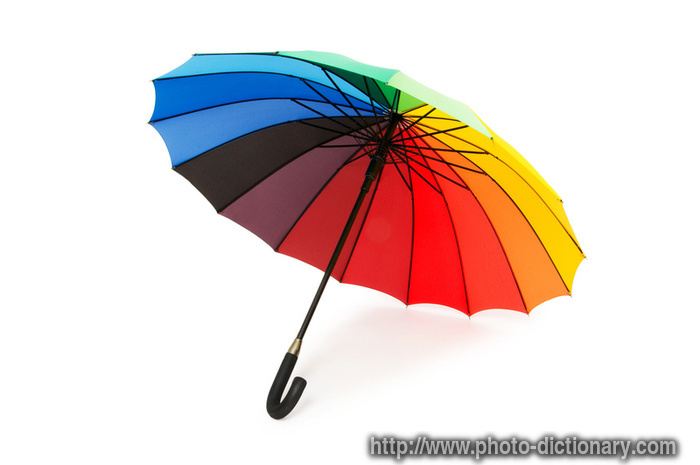 colorful umbrella - photo/picture definition - colorful umbrella word and phrase image
