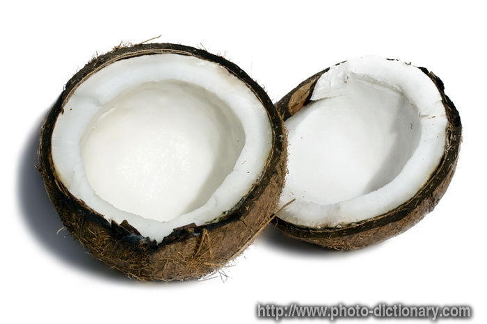 fresh coconut - photo/picture definition - fresh coconut word and phrase image