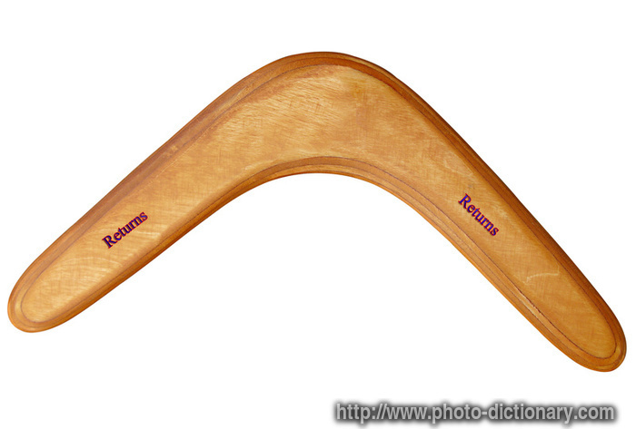 Aussie boomerang - photo/picture definition - Aussie boomerang word and phrase image