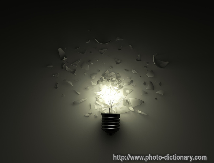 broken lamp - photo/picture definition - broken lamp word and phrase image