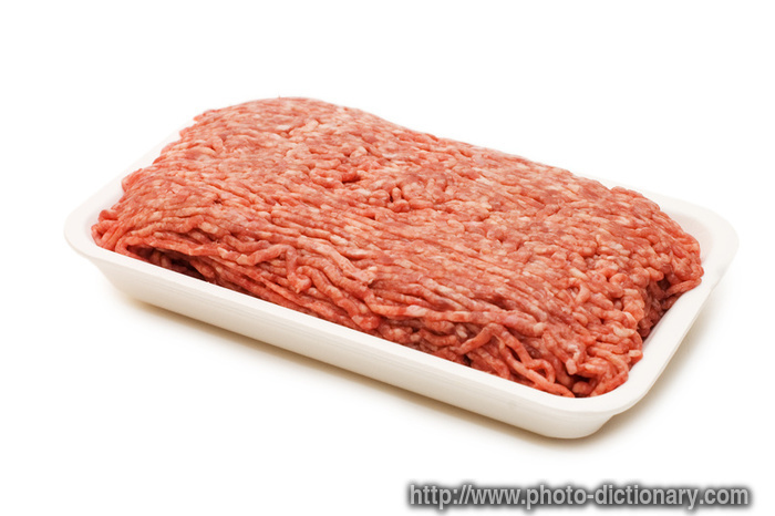 minced meat - photo/picture definition - minced meat word and phrase image