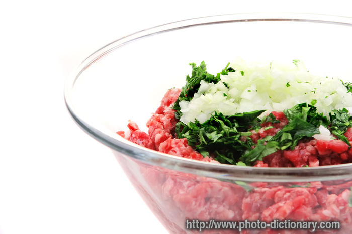 minced meat - photo/picture definition - minced meat word and phrase image
