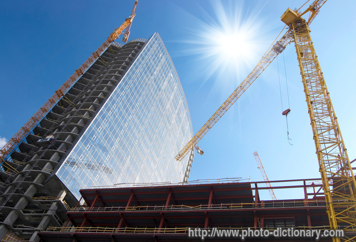 construction site - photo/picture definition - construction site word and phrase image