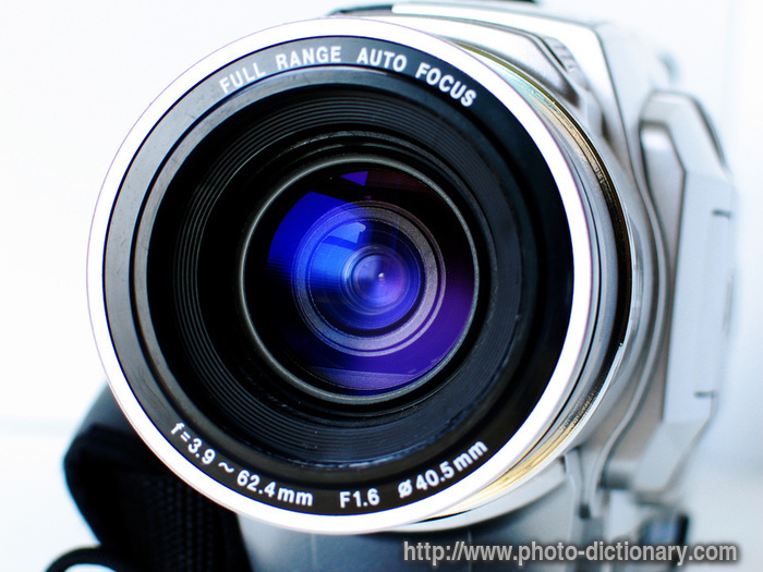 camera lens - photo/picture definition - camera lens word and phrase image