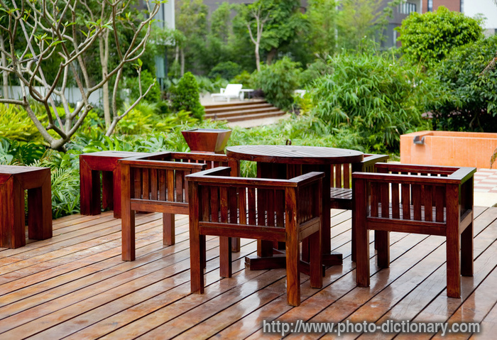 house patio - photo/picture definition - house patio word and phrase image