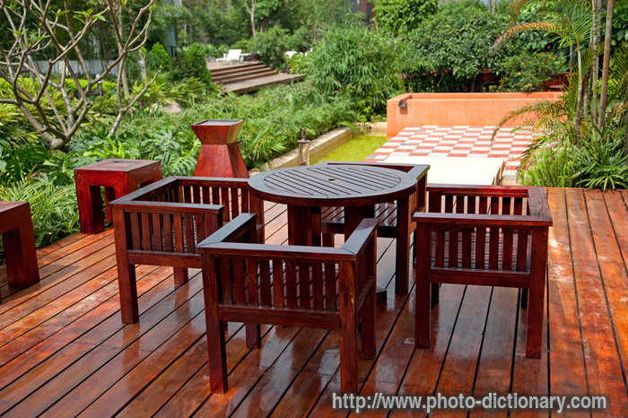 house patio - photo/picture definition - house patio word and phrase image
