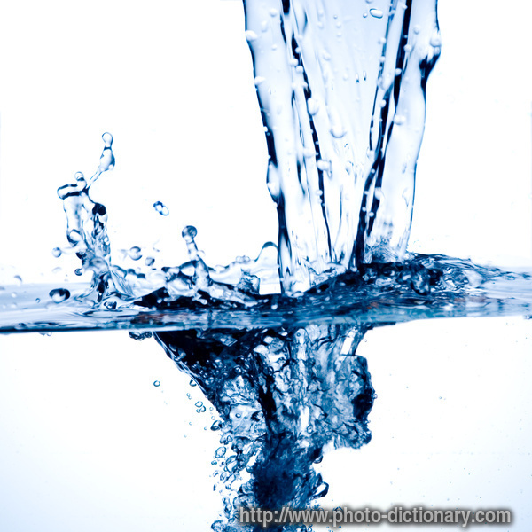 sparks of water - photo/picture definition - sparks of water word and phrase image