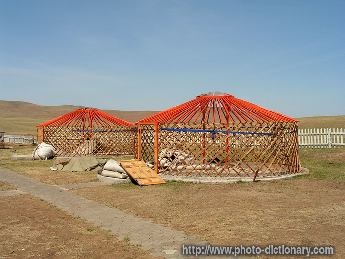 yurt frame - photo/picture definition - yurt frame word and phrase image