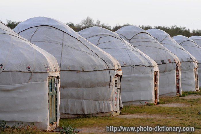 yurt camp - photo/picture definition - yurt camp word and phrase image