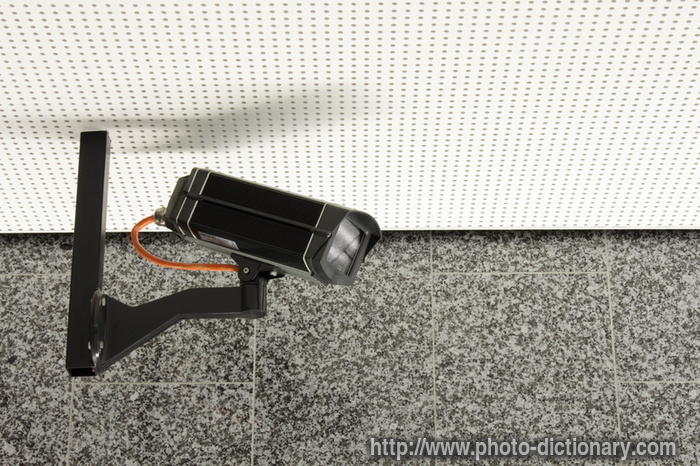 security camera - photo/picture definition - security camera word and phrase image