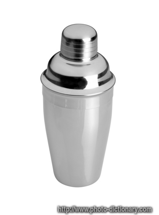 cocktail shaker - photo/picture definition - cocktail shaker word and phrase image