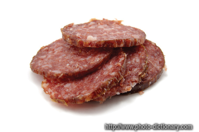 salami cuts - photo/picture definition - salami cuts word and phrase image