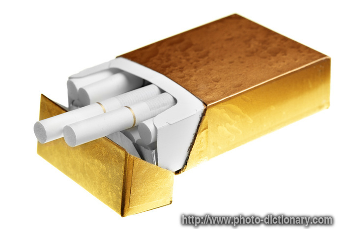 pack of cigarettes - photo/picture definition - pack of cigarettes word and phrase image