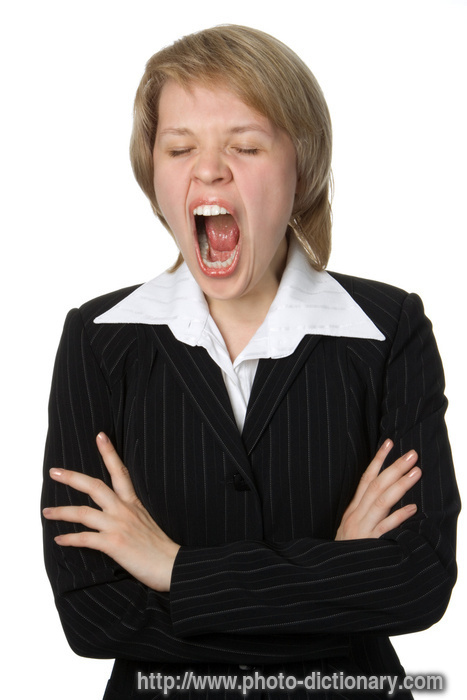 yawn - photo/picture definition - yawn word and phrase image