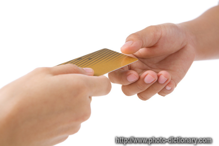 paying - photo/picture definition - paying word and phrase image