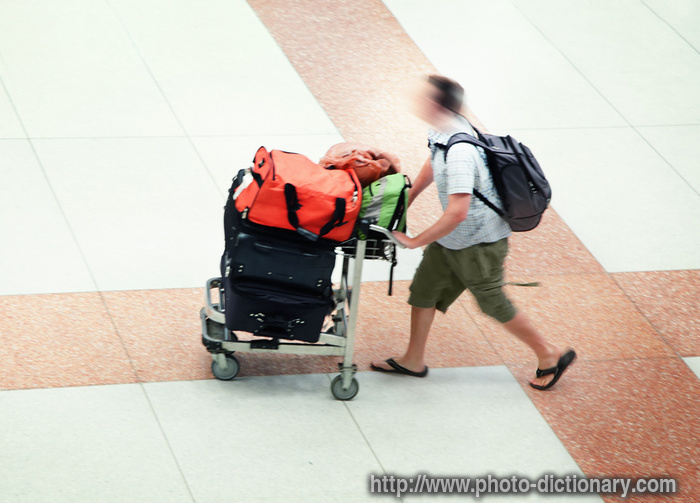 airport passenger - photo/picture definition - airport passenger word and phrase image