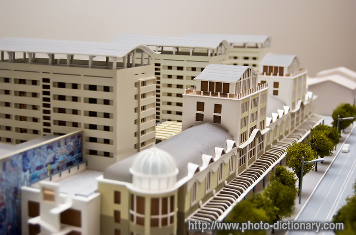 building model - photo/picture definition - building model word and phrase image