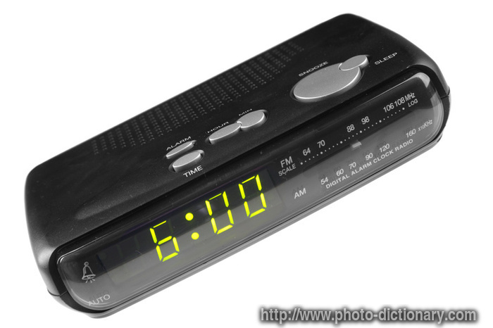digital alarm clock radio - photo/picture definition - digital alarm clock radio word and phrase image