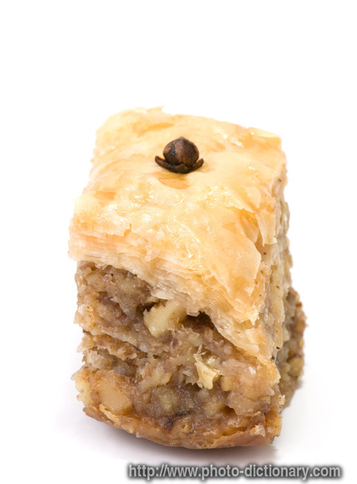 baklava - photo/picture definition - baklava word and phrase image