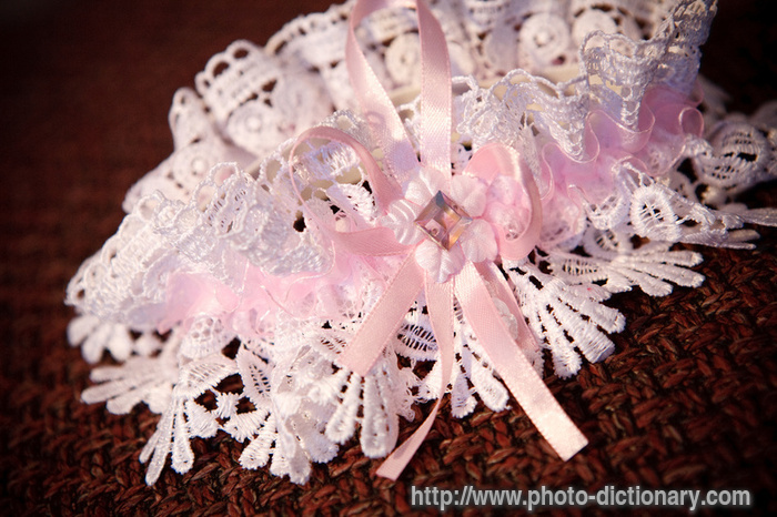 bride's garter - photo/picture definition - bride's garter word and phrase image