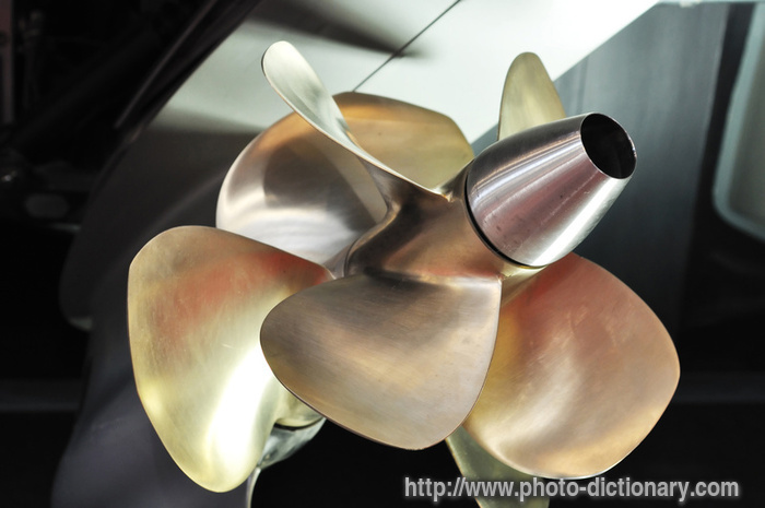 yacht propeller - photo/picture definition - yacht propeller word and phrase image
