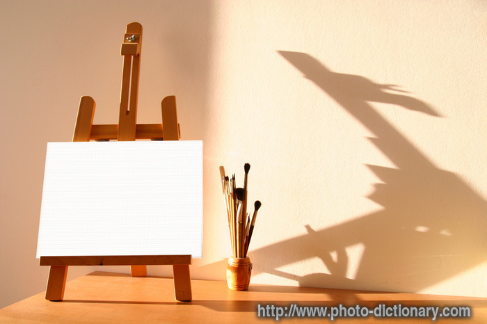 table easel - photo/picture definition - table easel word and phrase image
