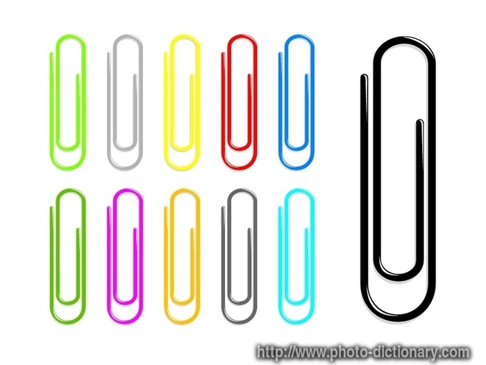 paperclips - photo/picture definition - paperclips word and phrase image