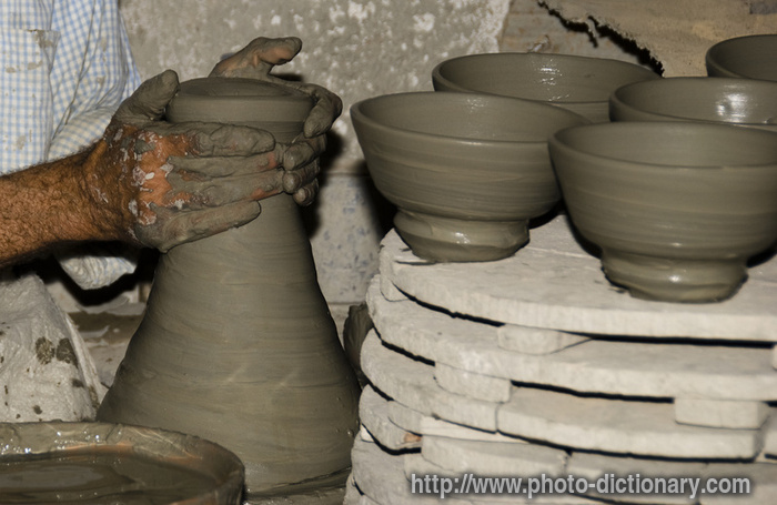 clay pottery - photo/picture definition - clay pottery word and phrase image