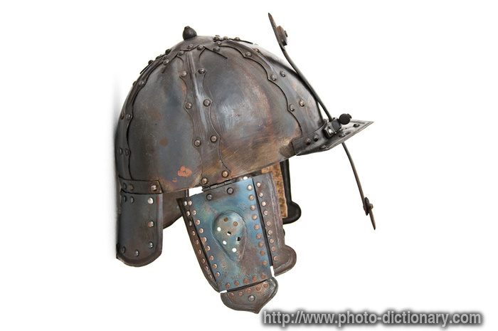 medieval helmet - photo/picture definition - medieval helmet word and phrase image