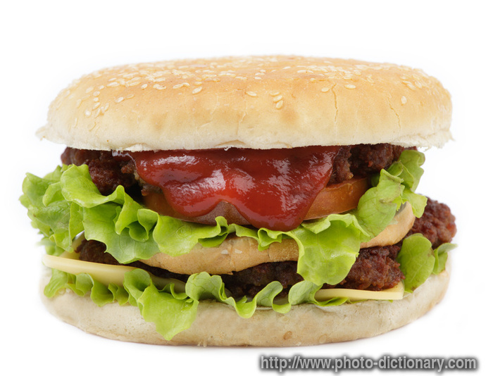 double cheesburger - photo/picture definition - double cheesburger word and phrase image