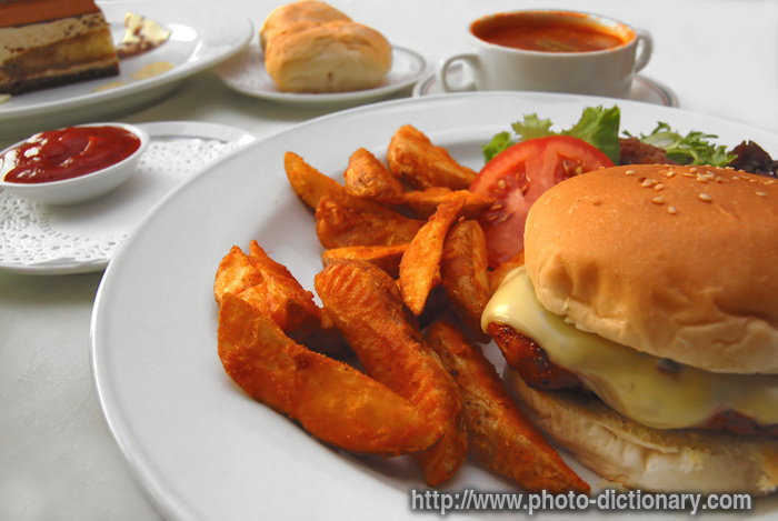 cheeseburger - photo/picture definition - cheeseburger word and phrase image