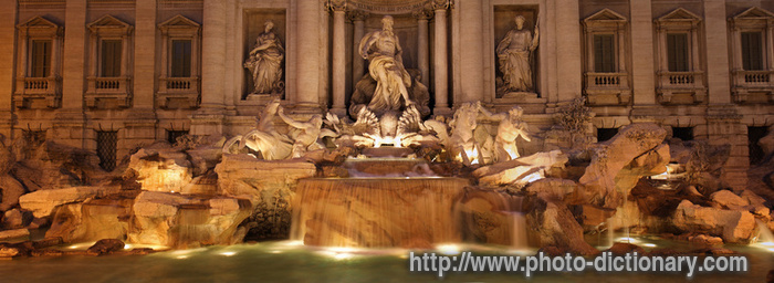 Trevi Fountain - photo/picture definition - Trevi Fountain word and phrase image