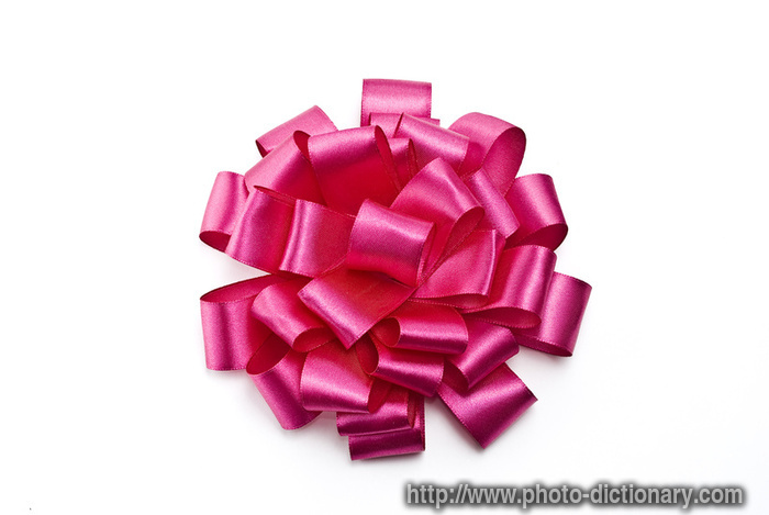 mauve bow - photo/picture definition - mauve bow word and phrase image
