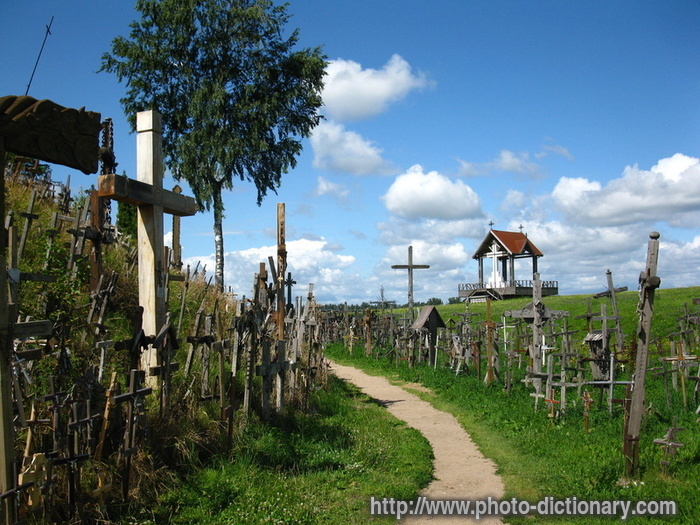 the Hill of Crosses - photo/picture definition - the Hill of Crosses word and phrase image