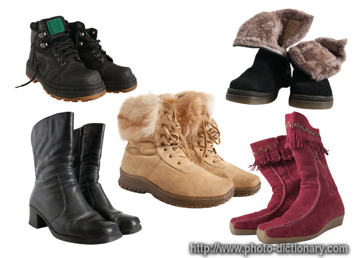 wintry boots - photo/picture definition - wintry boots word and phrase image