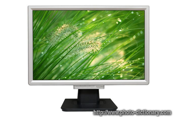 flat monitor - photo/picture definition - flat monitor word and phrase image