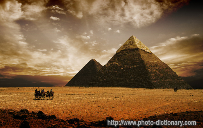 pyramids - photo/picture definition - pyramids word and phrase image