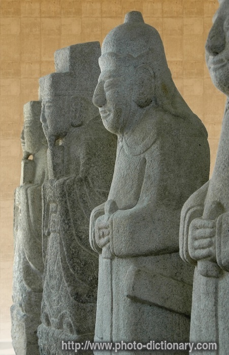 Korean ancient sculptures - photo/picture definition - Korean ancient sculptures word and phrase image