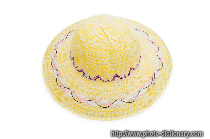 woven hat - photo/picture definition - woven hat word and phrase image
