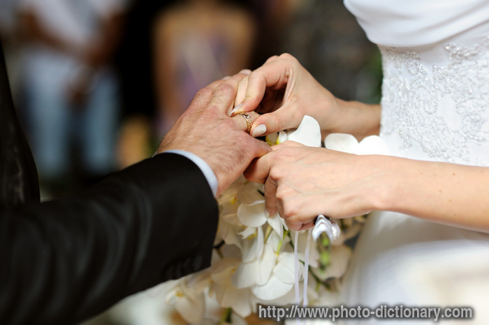 getting married - photo/picture definition - getting married word and phrase image