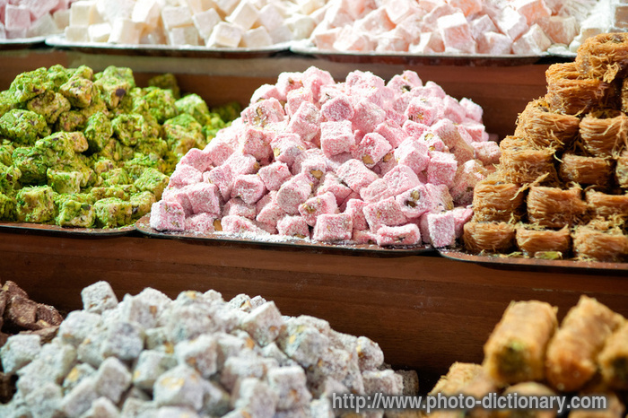 Turkish delight - photo/picture definition - Turkish delight word and phrase image