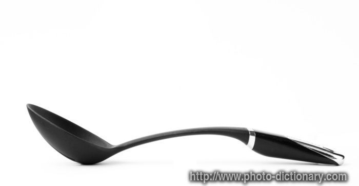 ladle spoon - photo/picture definition - ladle spoon word and phrase image