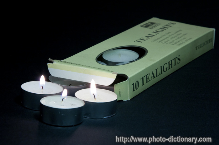 tealights - photo/picture definition - tealights word and phrase image