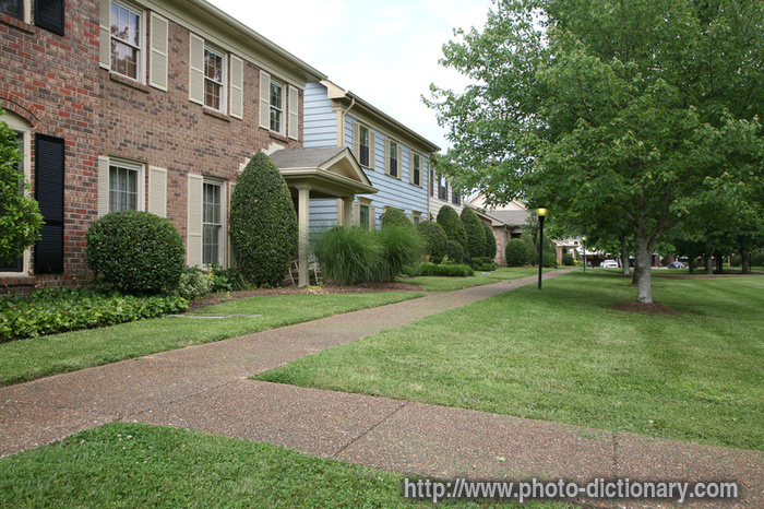 townhouse - photo/picture definition - townhouse word and phrase image