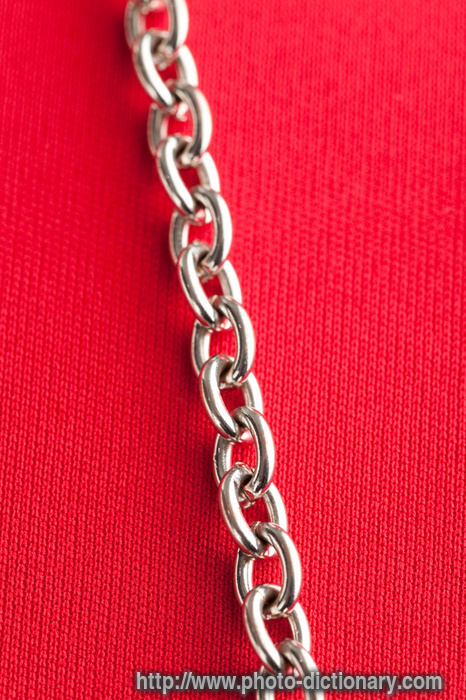 silver chain - photo/picture definition - silver chain word and phrase image
