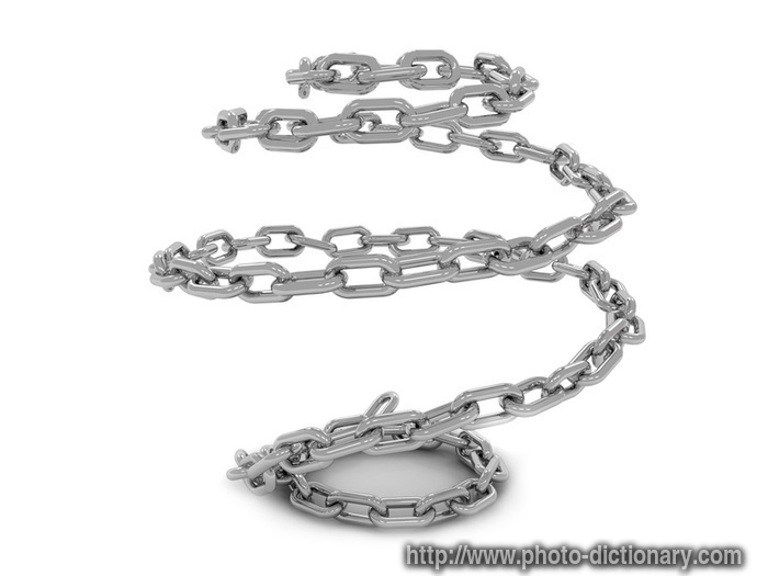 silver chain - photo/picture definition - silver chain word and phrase image
