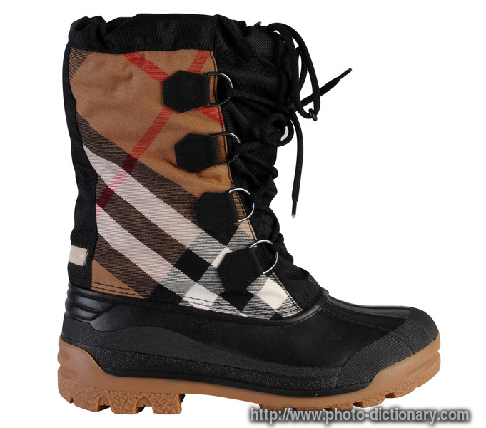 plaid boot - photo/picture definition - plaid boot word and phrase image