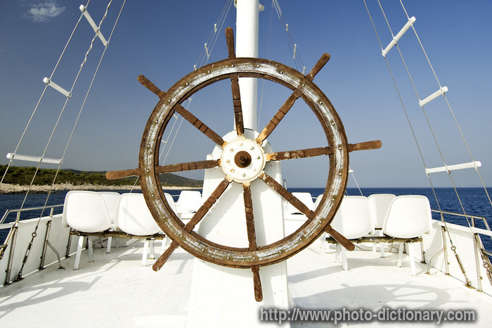 boat steer - photo/picture definition - boat steer word and phrase image