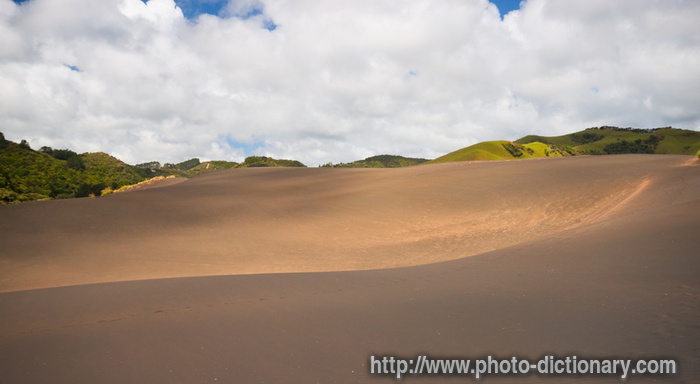 sand dunes - photo/picture definition - sand dunes word and phrase image