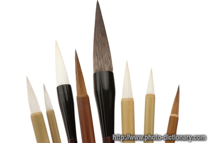 calligraphy brushes - photo/picture definition - calligraphy brushes word and phrase image